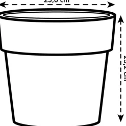 Elho Blumentopf B. for original D 25 cm H 23,2 cm ocker