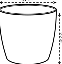 Elho Blumentopf Brussels rund mini D 6,7 cm H 6 cm weiß