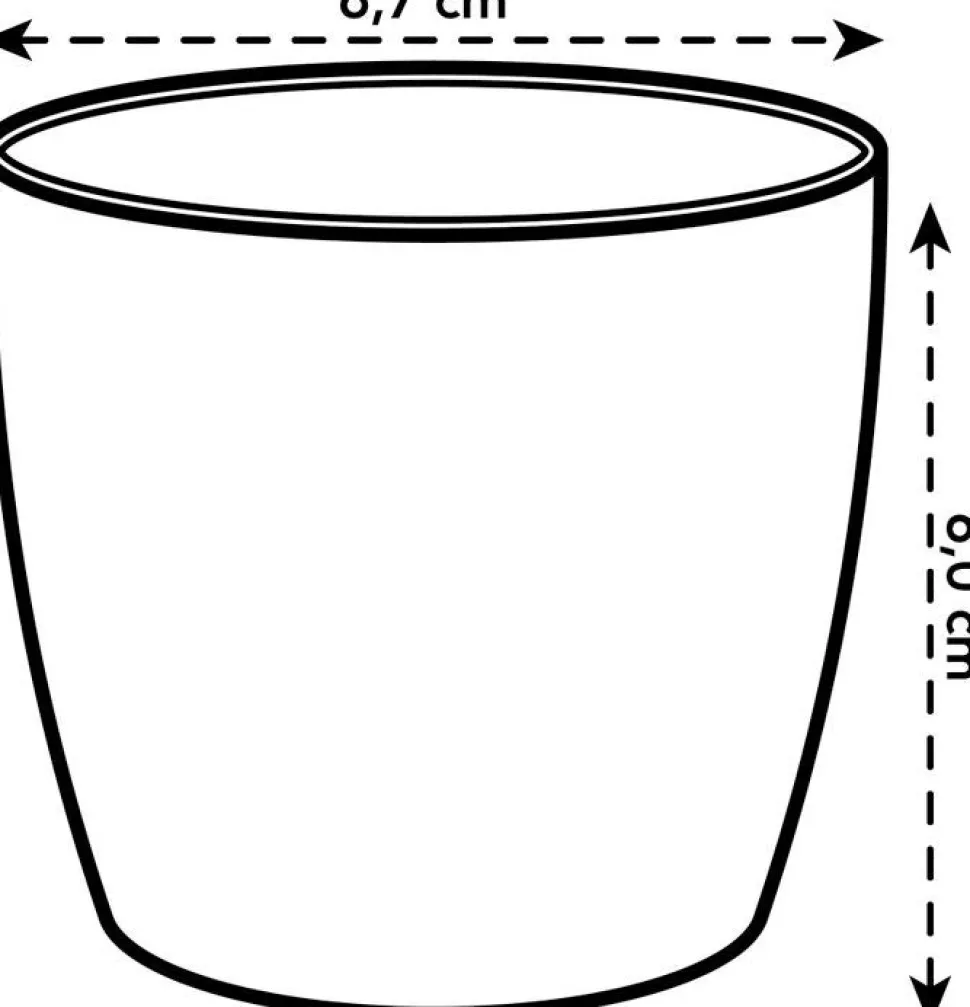 Elho Blumentopf Brussels rund mini D 6,7 cm H 6 cm weiß