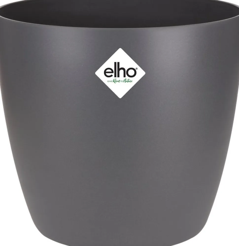 Elho Blumentopf Brussels rund D 13,6 cm H 12,5 cm anthrazit