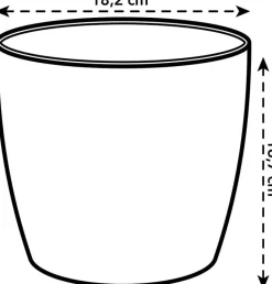 Elho Blumentopf Brussels rund D 18,2 cm H 16,7 cm weiß