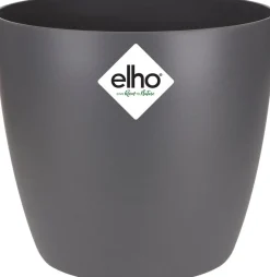 Elho Blumentopf Brussels rund mini D 11 cm H 9,7 cm anthrazit