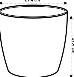 Elho Blumentopf Brussels rund D 29,4 cm H 27,4 cm weiß