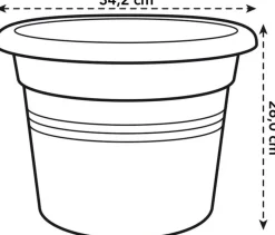 Elho green basics Blumentopf D 35 cm H 26 cm schwarz