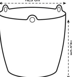 Elho Hängeampel Brussels mit Schnur D 18,3 cm H 18 anthrazit