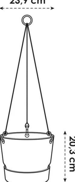 Elho Hängetopf Greenville weiß D 23,9 H 20,3 cm