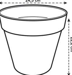 Elho Loft Urban Blumentopf D 25 cm H 22 cm anthrazit