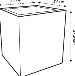 Elho Pflanzkübel Vivo Next 39 x 40 x 38 cm grau