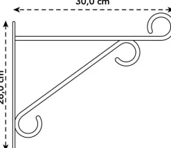 Elho Wandhaken Eleganz 30 cm anthrazit