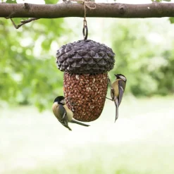 Esschert Design Vogelfutterspender braun D 14 H 22,2 cm