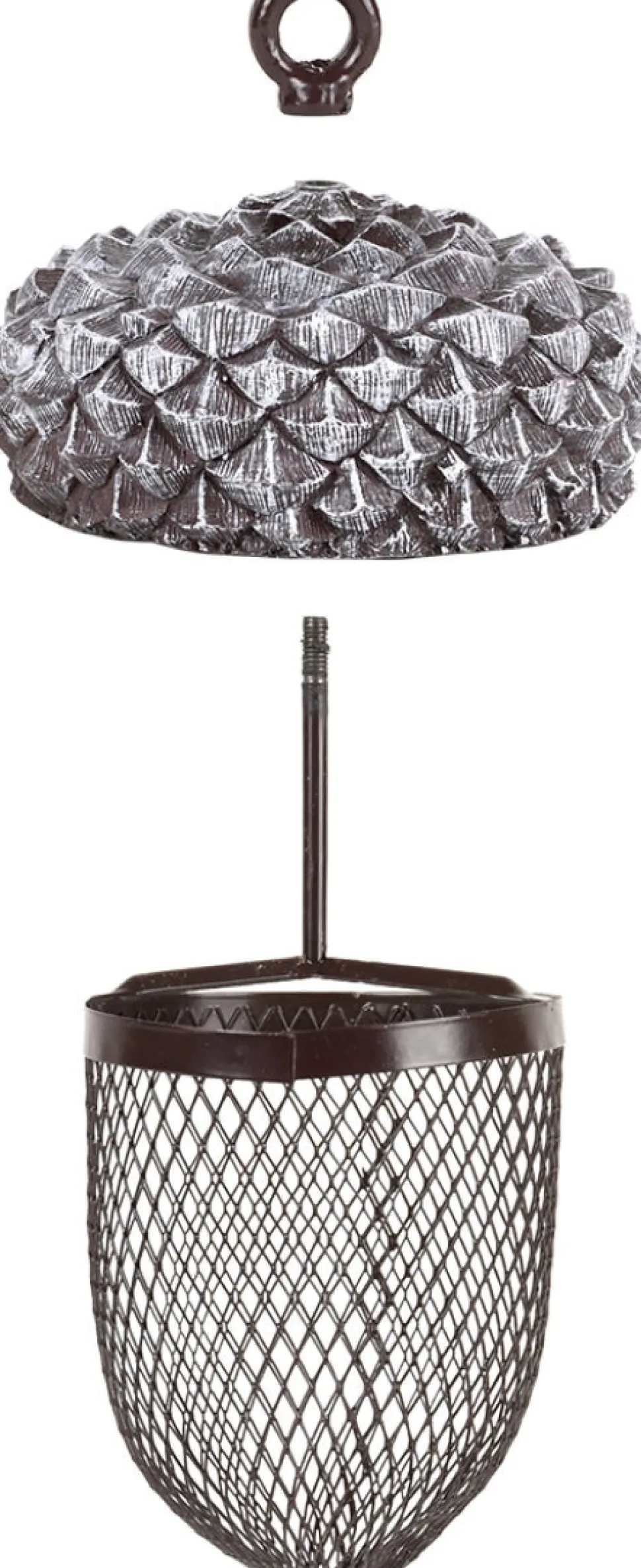 Esschert Design Vogelfutterspender Eichel silber D 14 H 22,2 cm