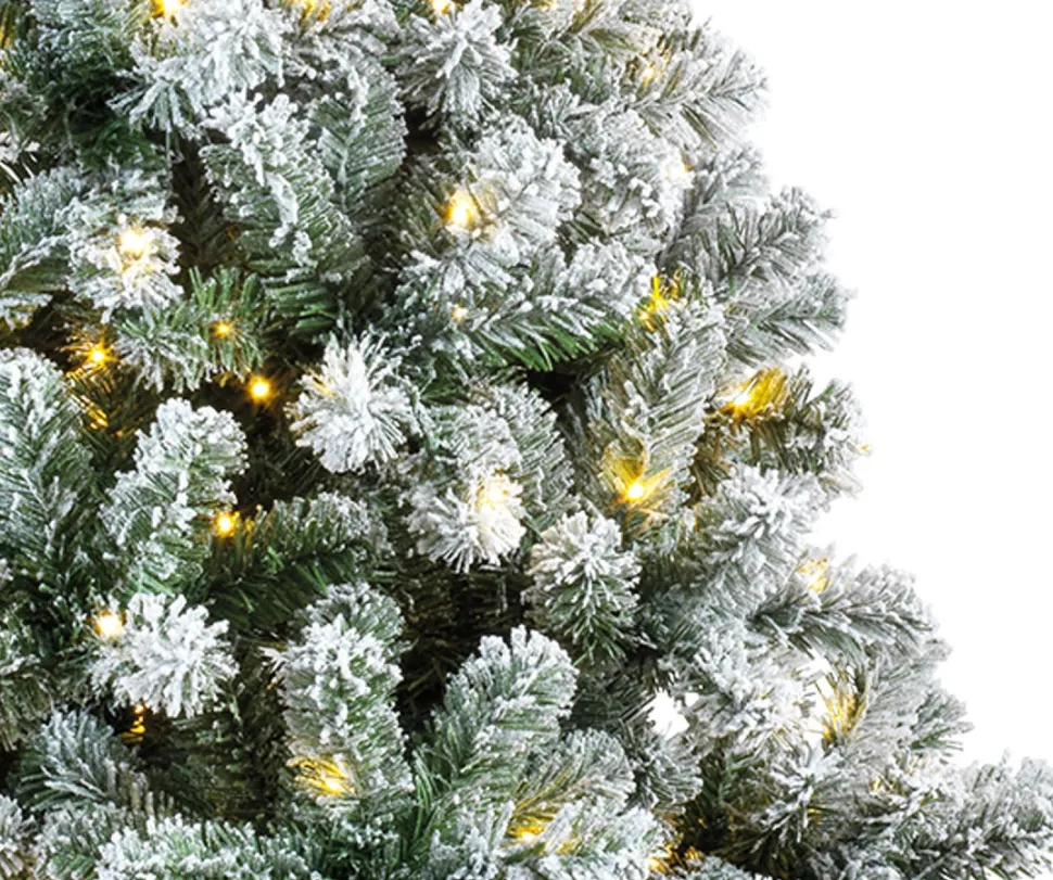 Everlands künstlicher Weihnachtsbaum Imperial Pine mit Schnee 380 LEDs warm weiß D 137 H 210 cm