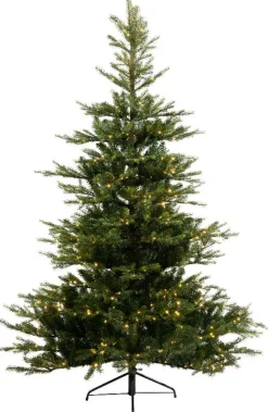Everlands künstlicher Weihnachtsbaum Grandis Fir H 210 cm met LED Beleuchtung warmweiß