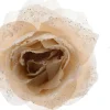 Everlands Weihnachtsschmuck Rose mit Clip creme D 14 H 8,5 cm
