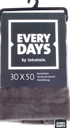Everydays by Intratuin Kissenbezug Samt anthrazit 30 x 50 cm