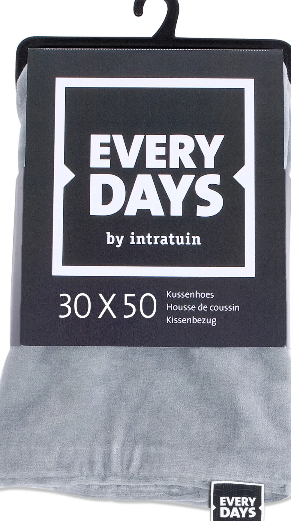 Everydays by Intratuin Kissenbezug Samt grau 30 x 50 cm