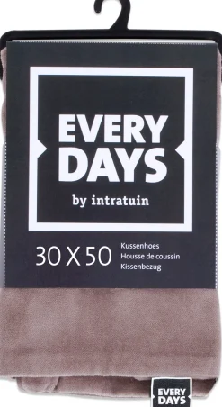 Everydays by Intratuin Kissenbezug Samt taupe 30 x 50 cm