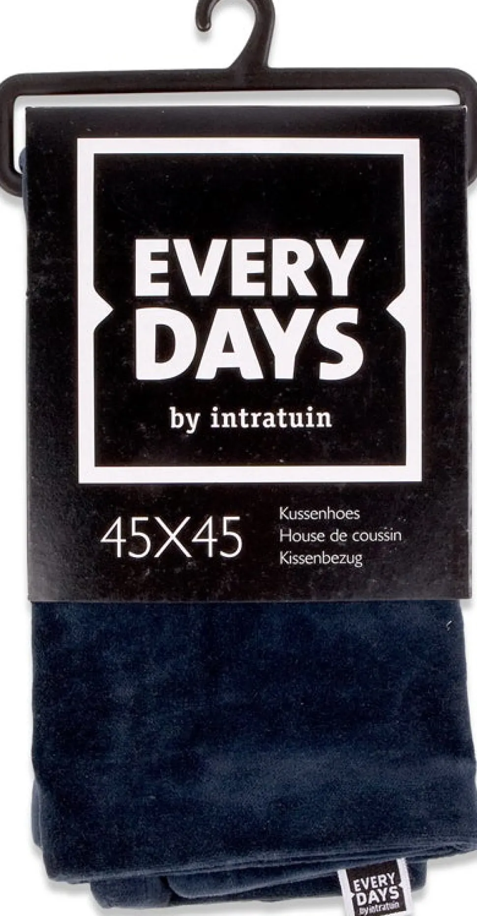 Everydays by Intratuin Kissenbezug Samt blau 45 x 45 cm