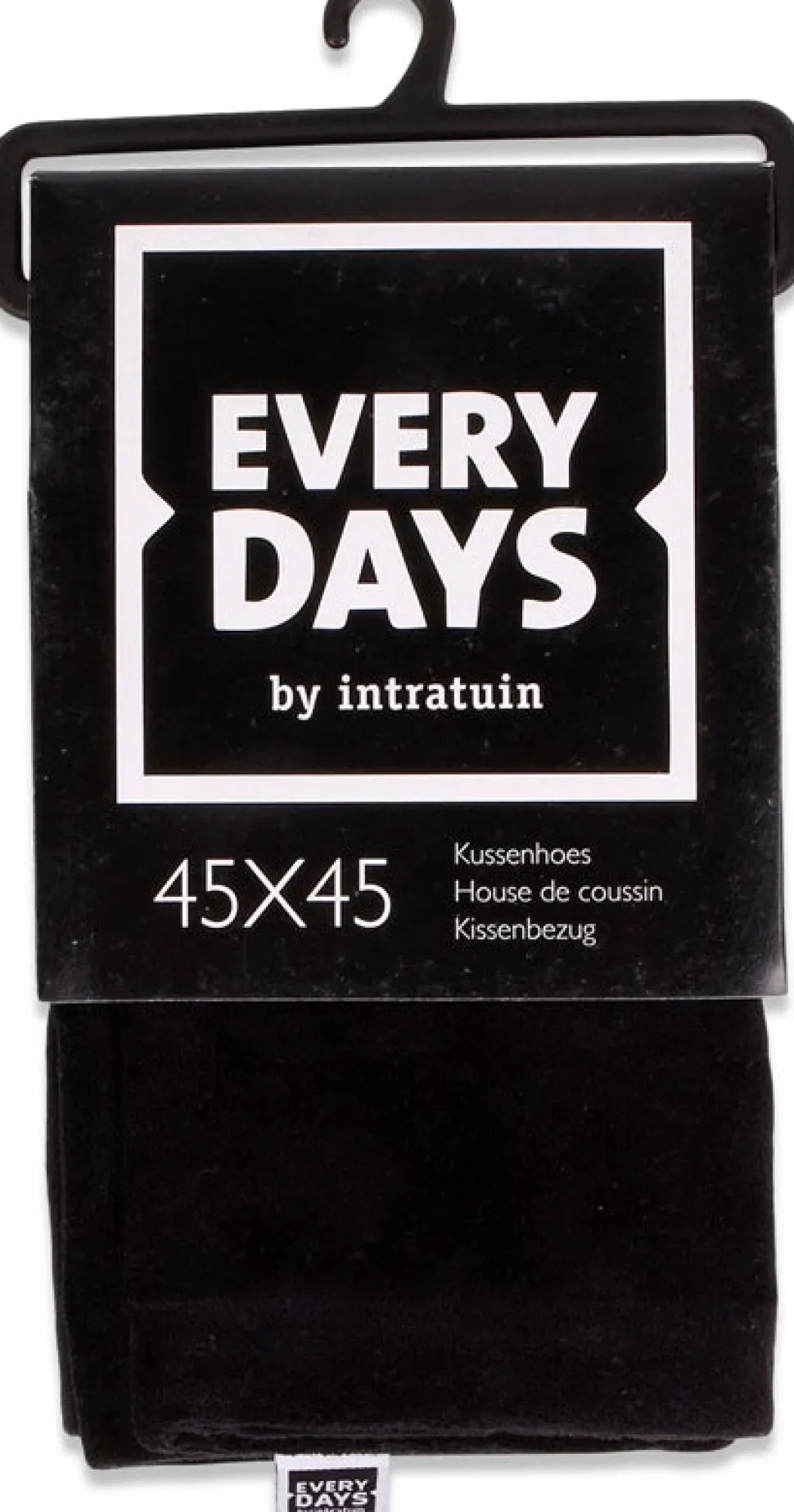 Everydays by Intratuin Kissenbezug Samt schwarz 45 x 45 cm