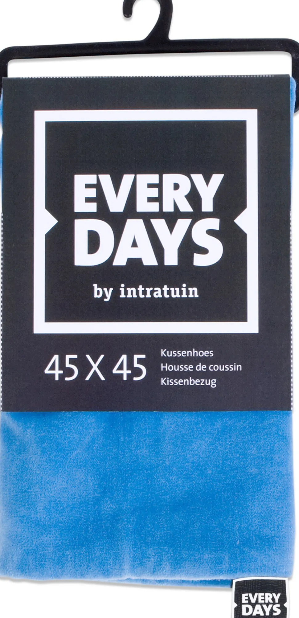 Everydays by Intratuin Kissenbezug Samt blau 45 x 45 cm