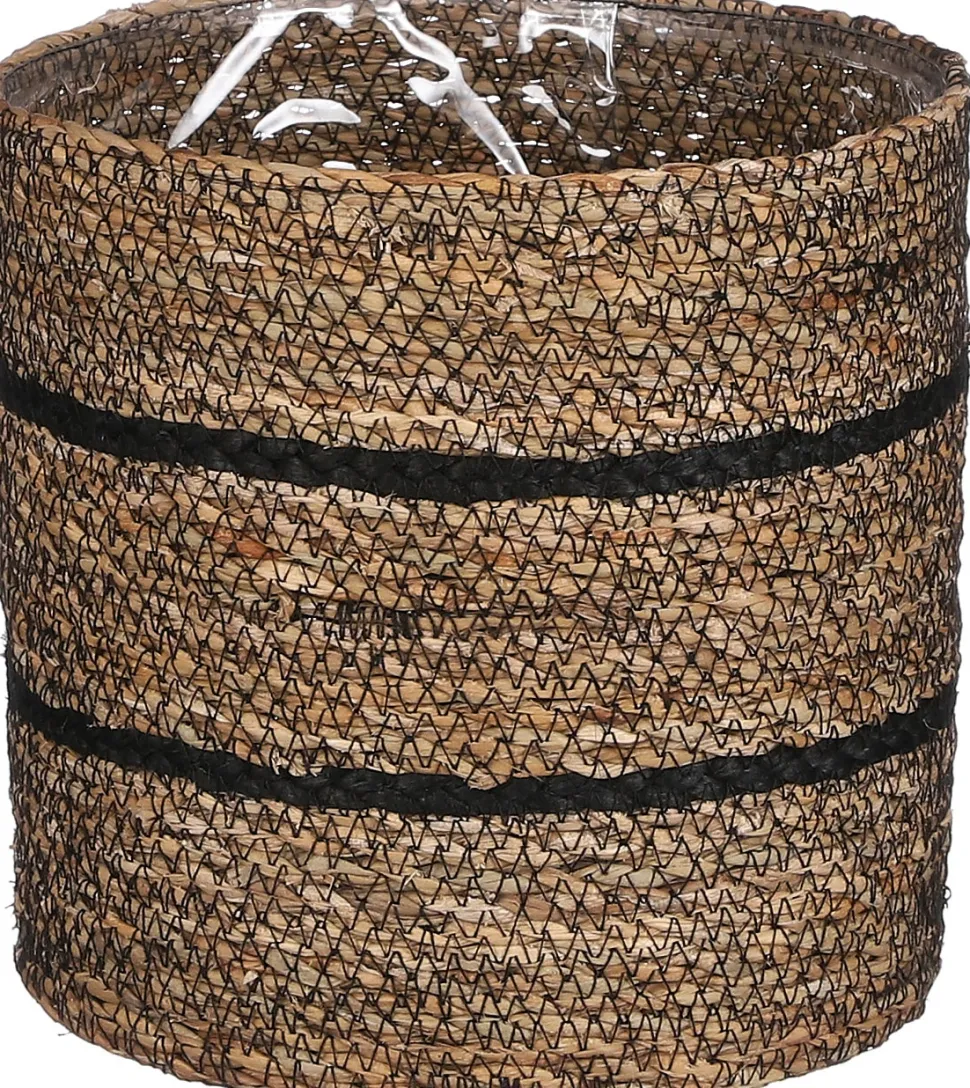 Everydays by Intratuin Pflanzkorb Celestial naturell / schwarz D 12 H 12 cm