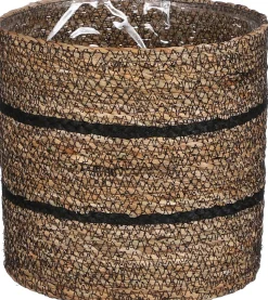 Everydays by Intratuin Pflanzkorb Celestial naturell / schwarz D 16 H 16 cm