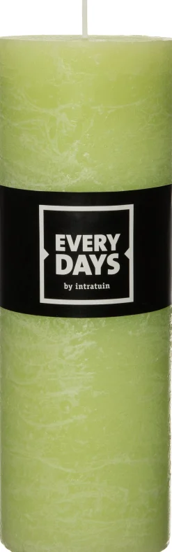 Everydays by Intratuin Stumpenkerze Rustic grün D 6,8 H 19 cm