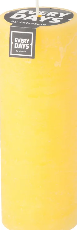 Everydays by Intratuin Stumpenkerze Rustic gelb 100 Std. D 7 H 19 cm
