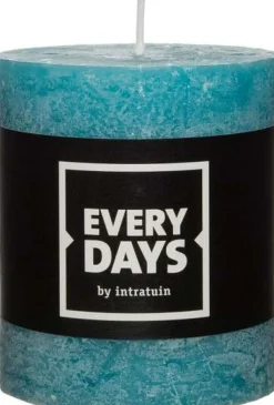 Everydays by Intratuin Stumpenkerze Rustic  türkis D 7 H 8 cm