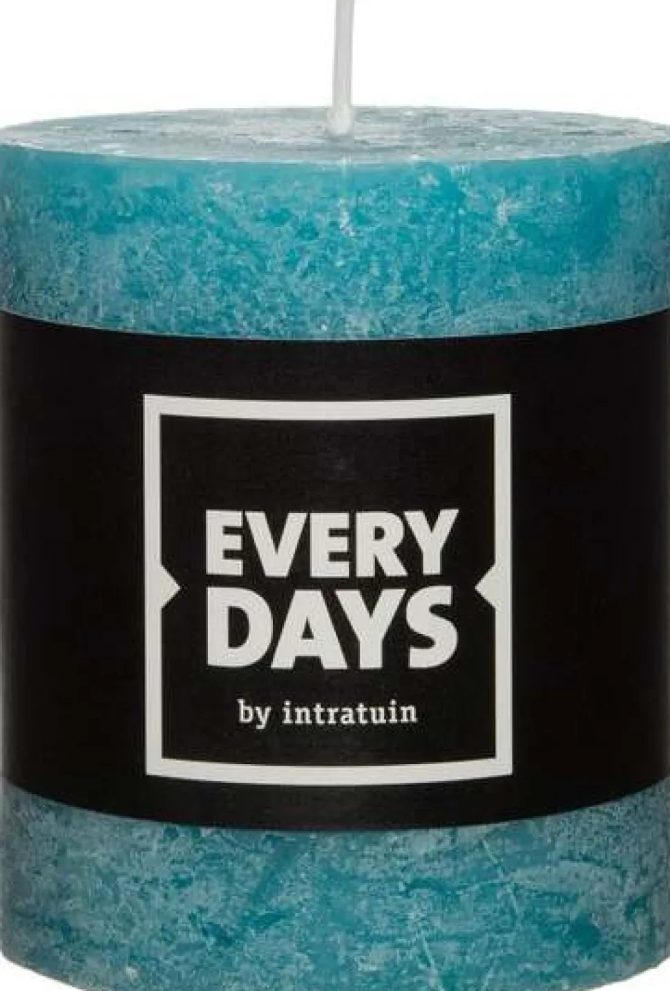 Everydays by Intratuin Stumpenkerze Rustic türkis D 7 H 8 cm