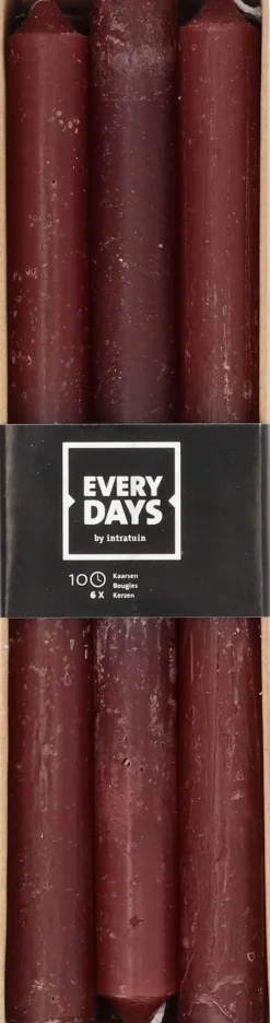 Everydays by Intratuin Stabkerzen Rustic braun 10 Std. 6 St.