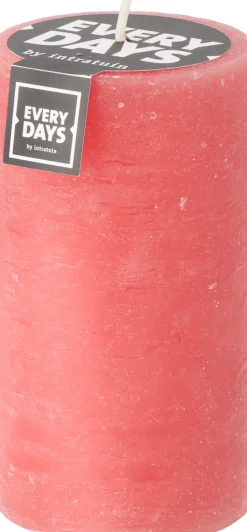 Everydays by Intratuin Stumpenkerze Rustic koralle 75 Std. D 7 H 13 cm