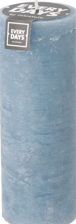 Everydays by Intratuin Stumpenkerze Rustic jeansblau 100 Std. D 7 H 19 cm