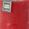 Everydays by Intratuin Stumpenkerze Rustic dunkelrot 45 Std. D 7 H 8 cm