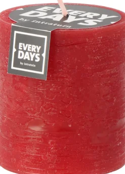 Everydays by Intratuin Stumpenkerze Rustic dunkelrot 45 Std. D 7 H 8 cm