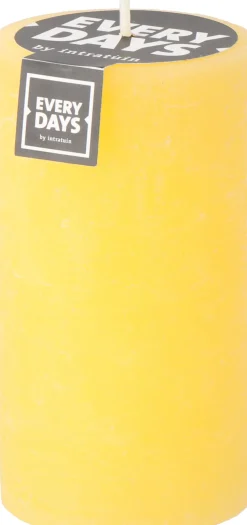 Everydays by Intratuin Stumpenkerze Rustic gelb 75 Std. D 7 H 13 cm