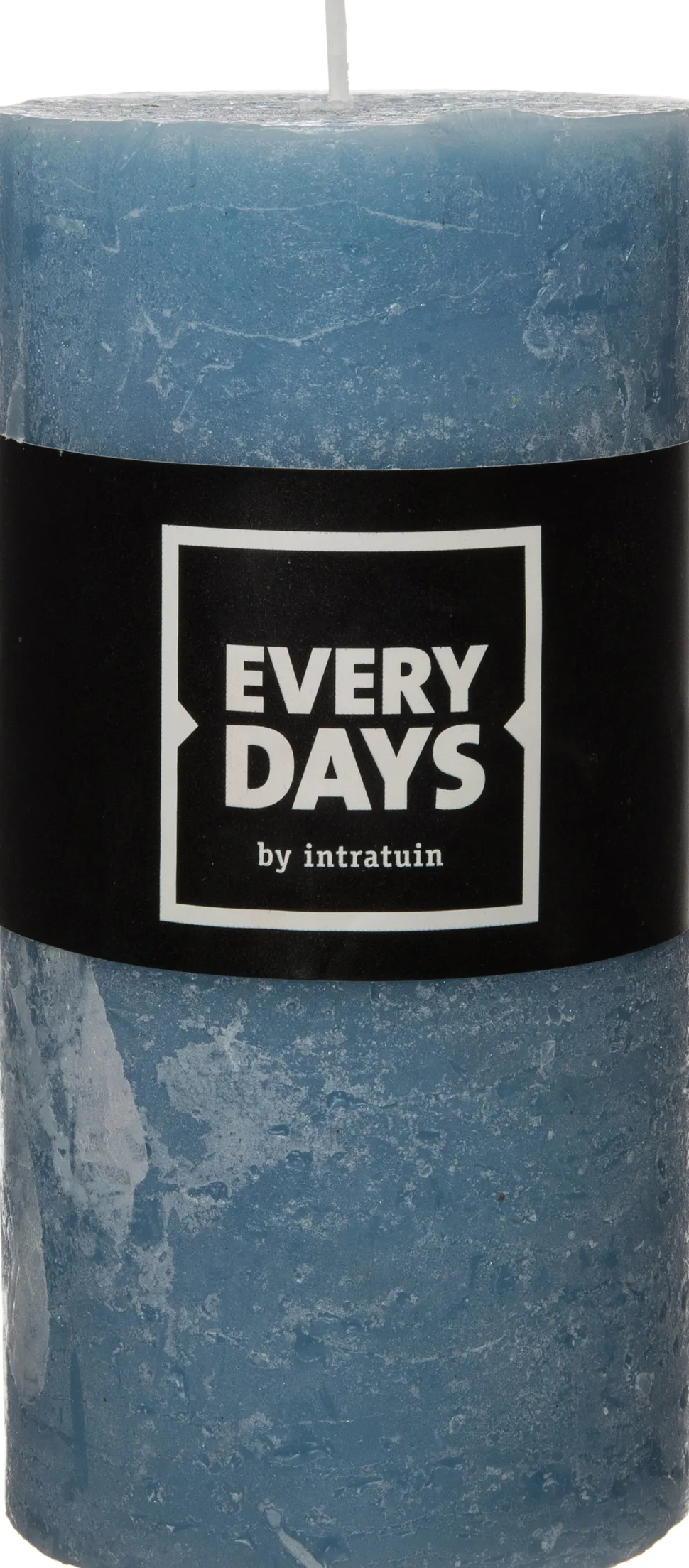 Everydays by Intratuin Stumpenkerze Rustic blau / grau 52 Std. D 6,8 H 13 cm