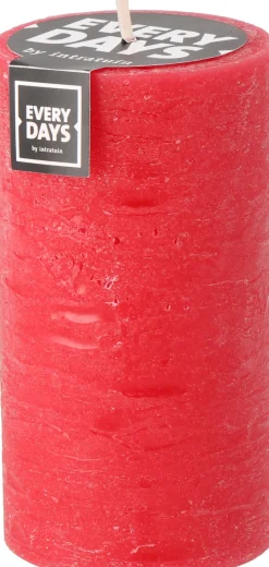 Everydays by Intratuin Stumpenkerze Rustic rot 75 Std. D 7 H 13 cm