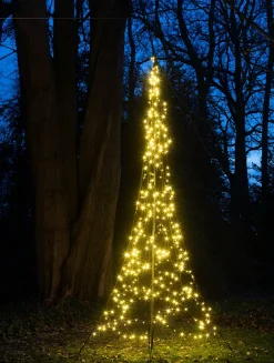 Fairybell Flaggenmast Lichterbaum H 4 m mit 400 LEDs warmweiß