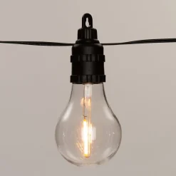 Glühbirnenlichterkette innen/außen 5 m mit 10 Birnen warmweiß