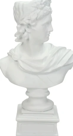 HD Collection Kerzenständer Roman weiß 15 x 8,5 x 24 cm