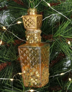 HD Collection Weihnachtsbaumschmuck Parfum gold D 3,8 H 12,1 cm