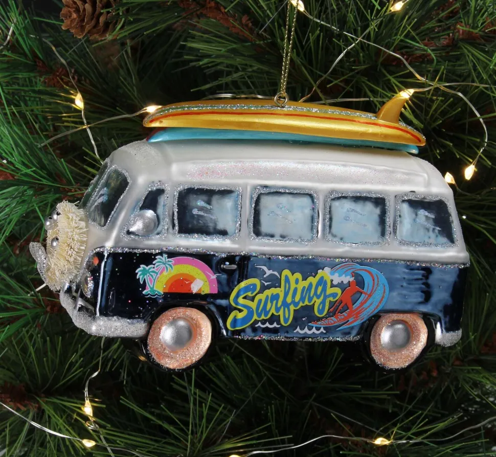 HD Collection Weihnachtsbaumschmuck Surfen mehrfarbig 8,9 x 5,7 x 14 cm