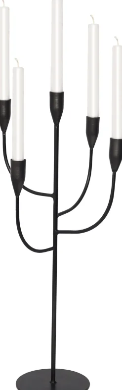 House of Nature Kerzenständer Arztal schwarz 26 x 26 x 57 cm