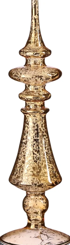 House of Seasons Tischdekoration Weihnachten gold D 9 H 29 cm