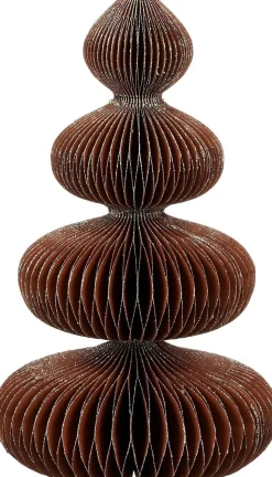 House of Seasons Weihnachtsdeko Baum Rocco braun / silber D 18 H 30 cm