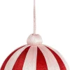 House of Seasons Weihnachtskugel Jolly rot / weiß D 10 cm