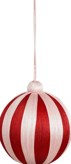 House of Seasons Weihnachtskugel Jolly rot / weiß D 10 cm