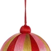 House of Seasons Weihnachtskugel Jolly rot / rosa / gold D 10 cm