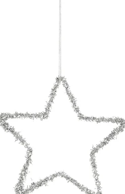 House of Seasons Weihnachtsanhänger Stern silber D 15 cm